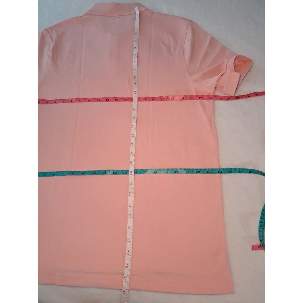 J.Crew Factory Flex Pique Polo Shirt Pink Short Sleeve CF936 PLS READ Size L NWT
